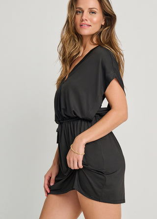 Black Open Back Cover-Up Tunic