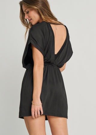 Black Open Back Cover-Up Tunic