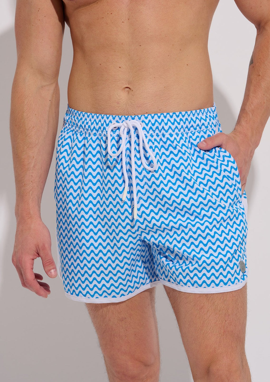 Wave Stripe Retro Swim Trunk Everyday Sunday