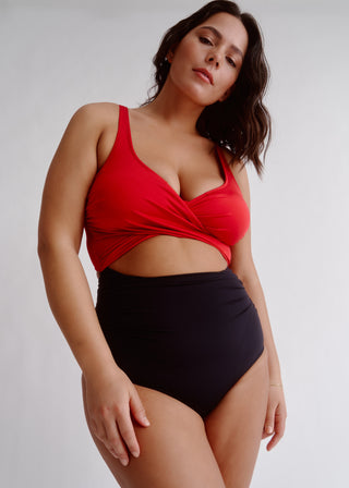 Lychee Red Wrap One-Piece