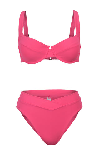 Intense Pink Recycled Underwire Bikini Top
