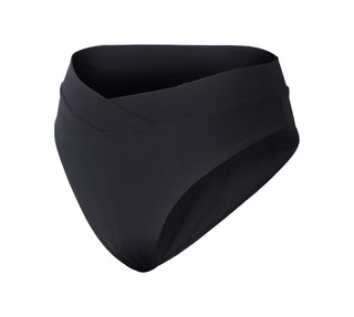 Rib Retro Waist High-Leg Bottom with Overlap band