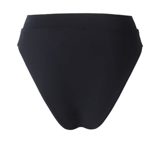 Rib Retro Waist High-Leg Bottom with Overlap band