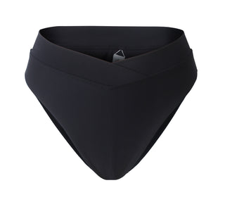 Rib Retro Waist High-Leg Bottom with Overlap band