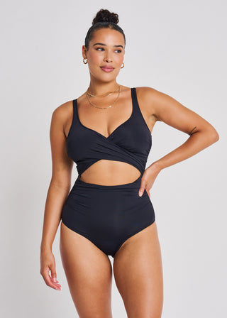 Black Wrap One-Piece