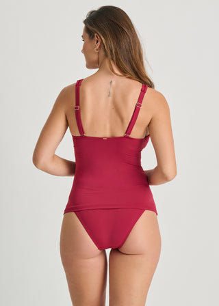 Tibetan Red Semi-High Waist Bikini Bottom