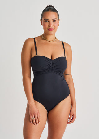 Front Twist Bandeau One-Piece