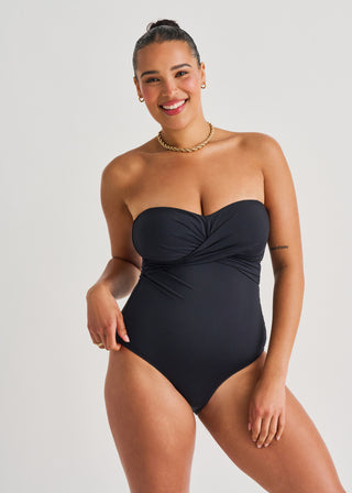 Front Twist Bandeau One-Piece