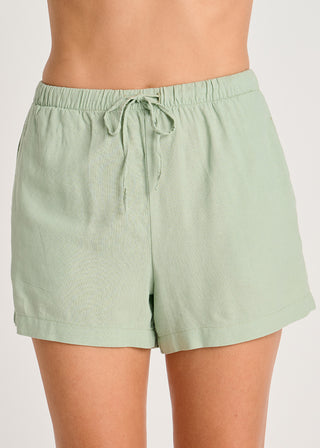 Linen-Blend Cover-Up Shorts