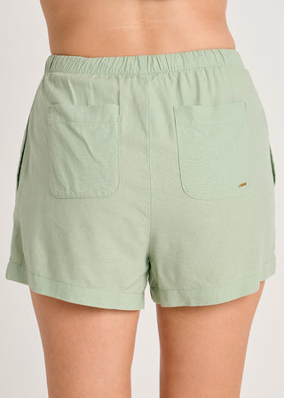 Linen-Blend Cover-Up Shorts