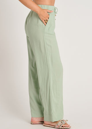 Linen-Blend Cover-Up Pants