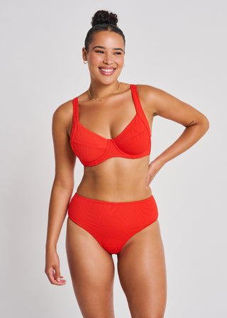 Haut de bikini à armatures à motif jacquard