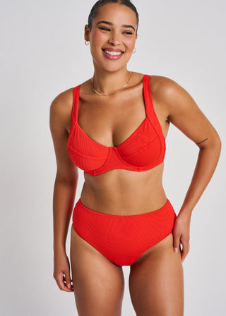 Haut de bikini à armatures à motif jacquard