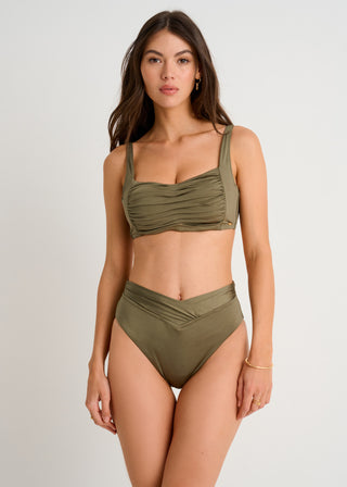 Square Neck Underwire Crop Top