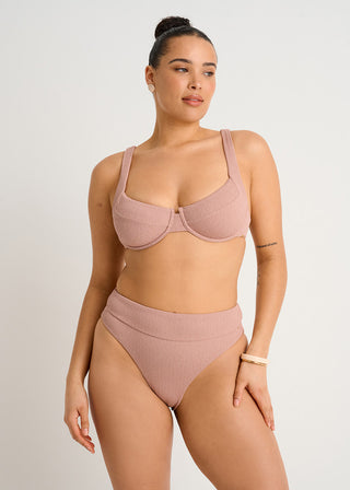 Textured Underwire Bikini Bra