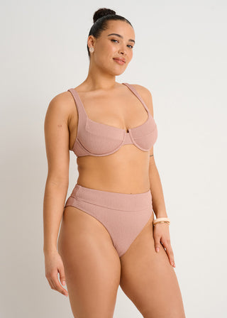 Textured Underwire Bikini Bra
