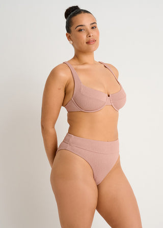 Textured Underwire Bikini Bra