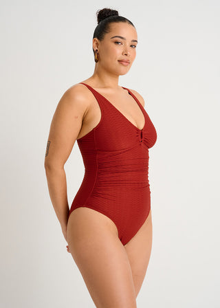 Une-pièce texturé avec anneau à bonnets couvrants