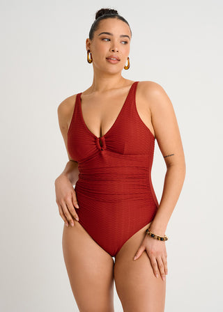 Une-pièce texturé avec anneau à bonnets couvrants