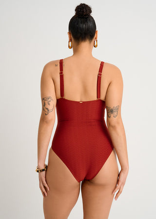 Une-pièce texturé avec anneau à bonnets couvrants