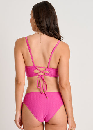 Textured Classic Bikini Bottom with Side Ties
