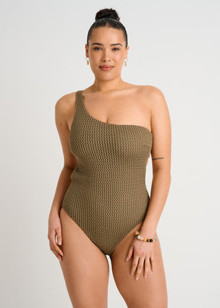 Crochet One-Shoulder One-Piece