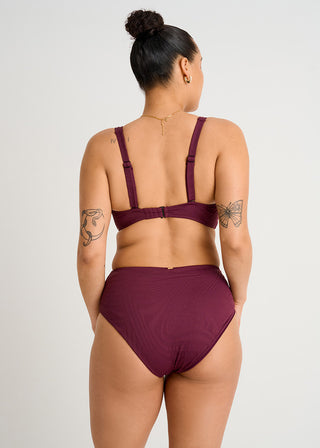 Textured Draped Full Cup Crop Top