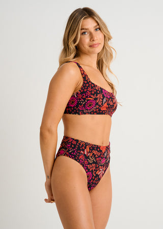 Rib Retro Waist High-Leg Bottom