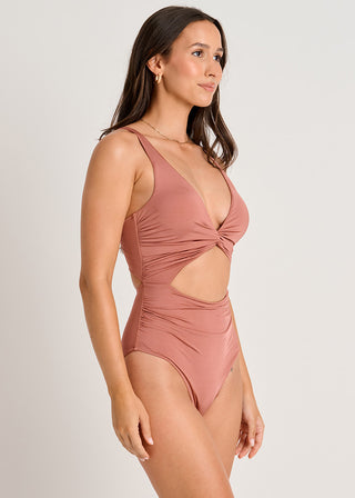 Front Twist Full Cup One-Piece