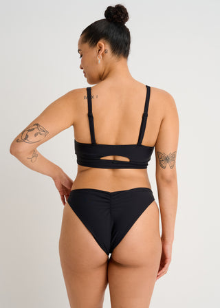 Rib High-Leg Cheeky Bottom