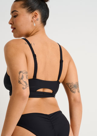 Rib Crop Top with Cutout