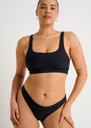 Culotte cheeky échancrée en tricot côtelé