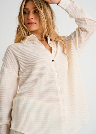 Textured Cover-Up Shirt