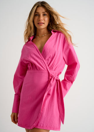 Cotton Cover-Up Wrap Dress