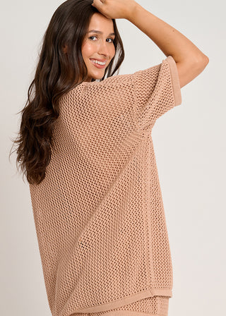 Cardigan couvre-maillot en crochet de coton