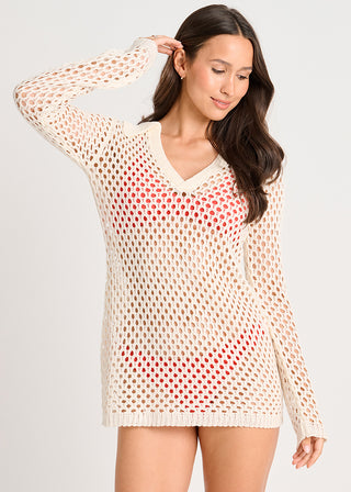 Tunique couvre-maillot à col