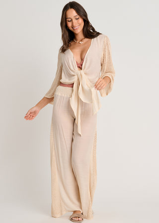 Wide-Leg Cover-Up Trousers