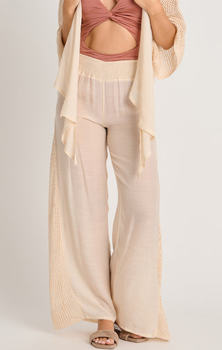 Wide-Leg Cover-Up Trousers