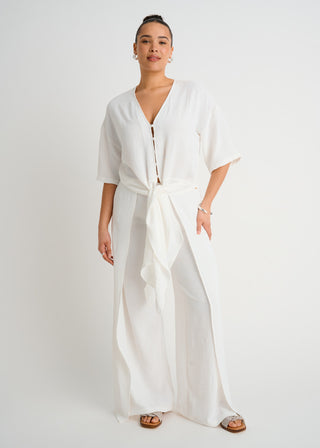 Wide-Leg Cover-Up Pants