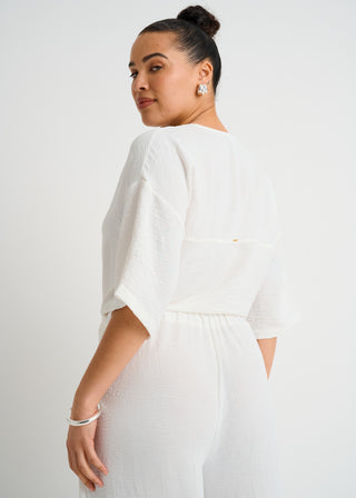 Wide-Leg Cover-Up Pants