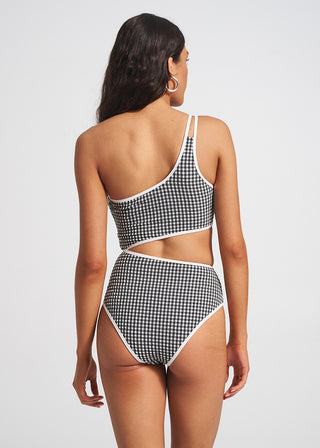 Une-pièce style cami Alba texturé à découpe