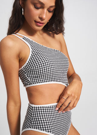 Une-pièce style cami Alba texturé à découpe