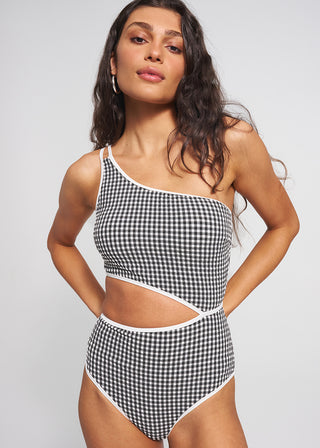 Une-pièce style cami Alba texturé à découpe