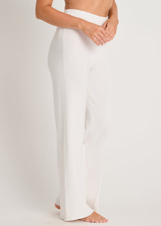 Straight-Leg Ribbed Pant