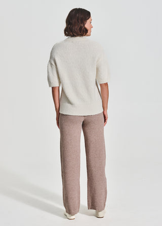 Fluffy Short Sleeve Sweater