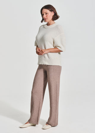 Fluffy Short Sleeve Sweater