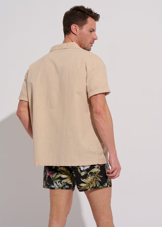 Natural Linen Summer Beach Shirt