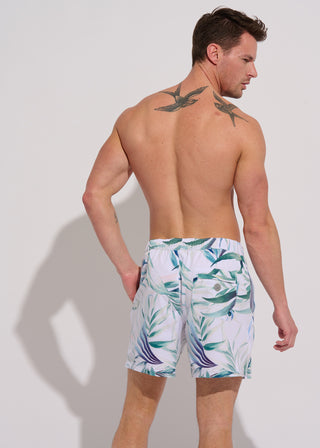 Maillot Casual White Leaves