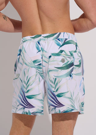 Maillot Casual White Leaves