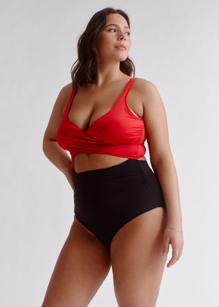 Lychee Red Wrap One-Piece
